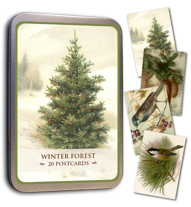 Sköna Ting - Metalæske med kort - Winter Forest