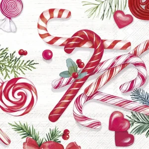 Butik Square - Servietter - Candy Canes