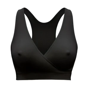 Medela Keep Cool Nat-BH, åndbar graviditets- og amme-BH, Sort